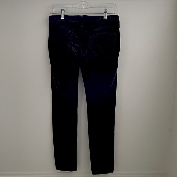 AG ADRIANO GOLDSCHMIED THE STEVIE ANKLE SLIM STRAIGHT LEG BLACK VELVET JEANS 27R - Picture 3 of 12